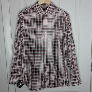 Banana Republic Camden Fit Non-Iron 100% Cotton Stretch Shirt Men's Size M plaid